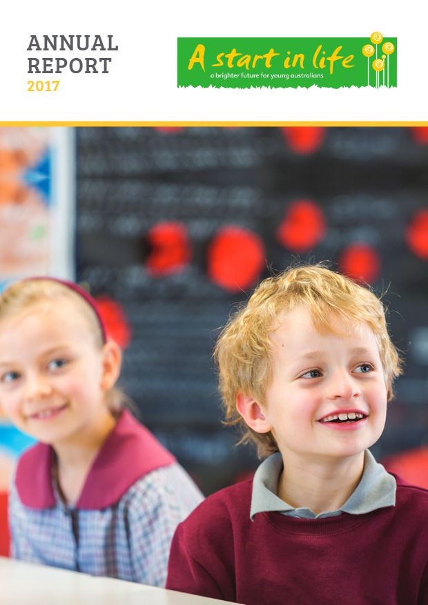 Cover of the A Start in Life Annual Report 2017