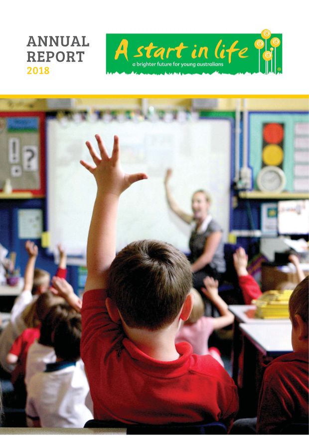 Cover of the A Start in Life Annual Report 2018