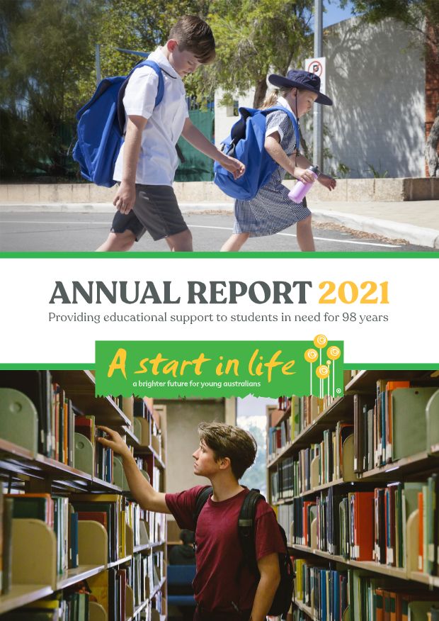 Cover of the A Start in Life Annual Report 2021