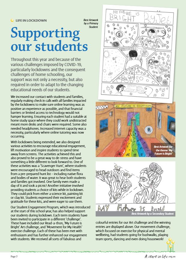 Page 2 of Brighter Futures, Spring 2021