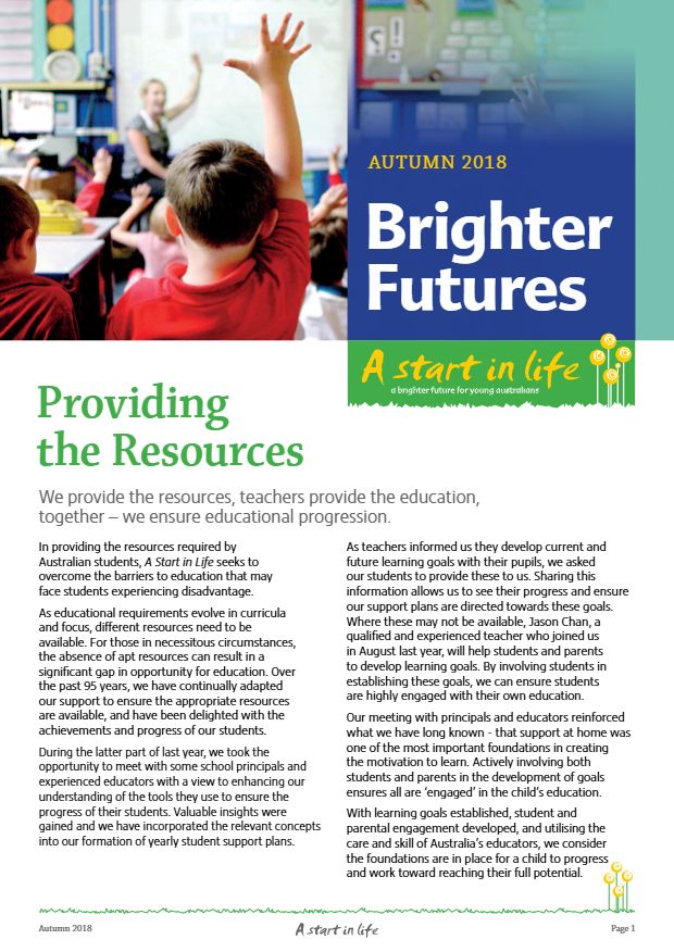 Cover of Brighter Futures, Autumn 2018
