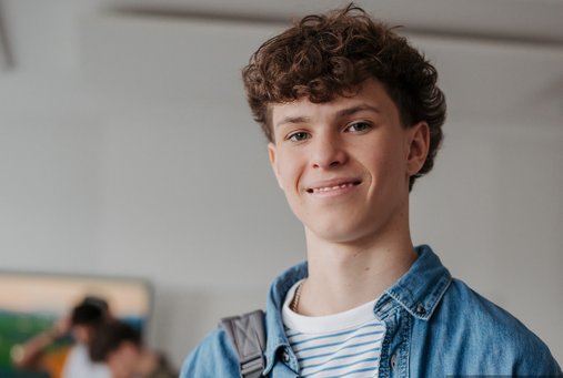 A smiling student